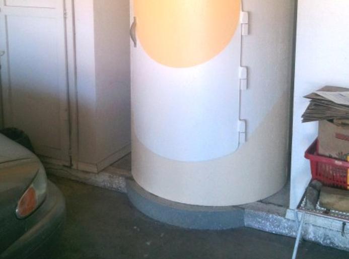 Concrete Crescent Shelter could go on a step.