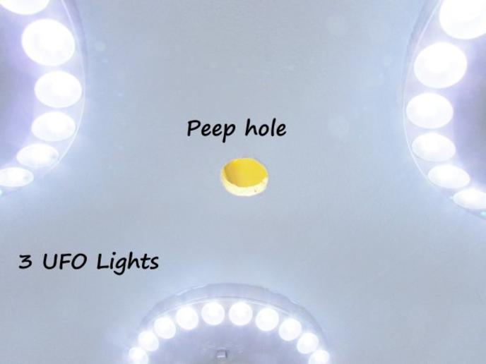 Three Lights Inside Shelter Lighting